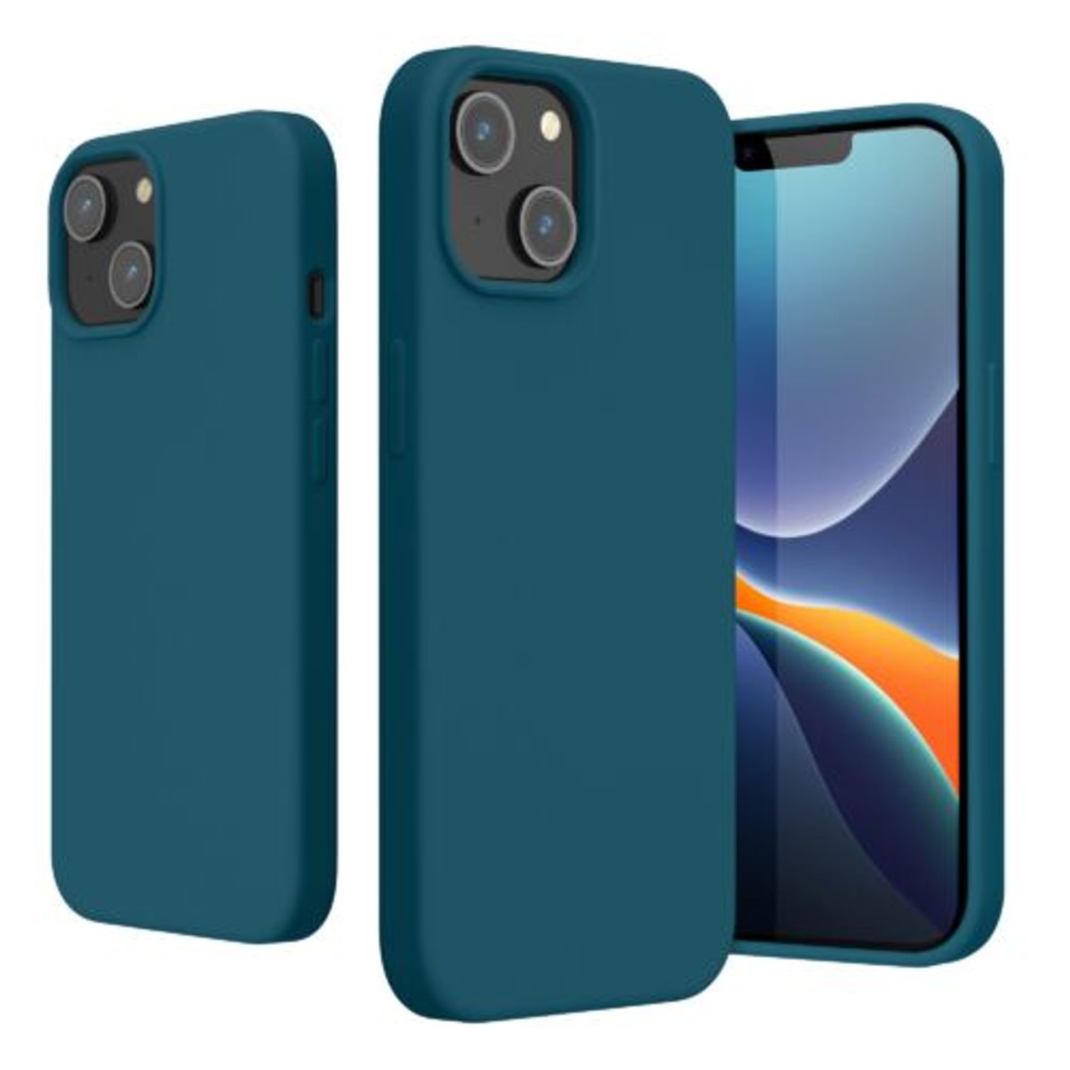 Husa Kwmobile pentru Apple iPhone 14, Silicon, Verde, 59071.57 fotografia produsului