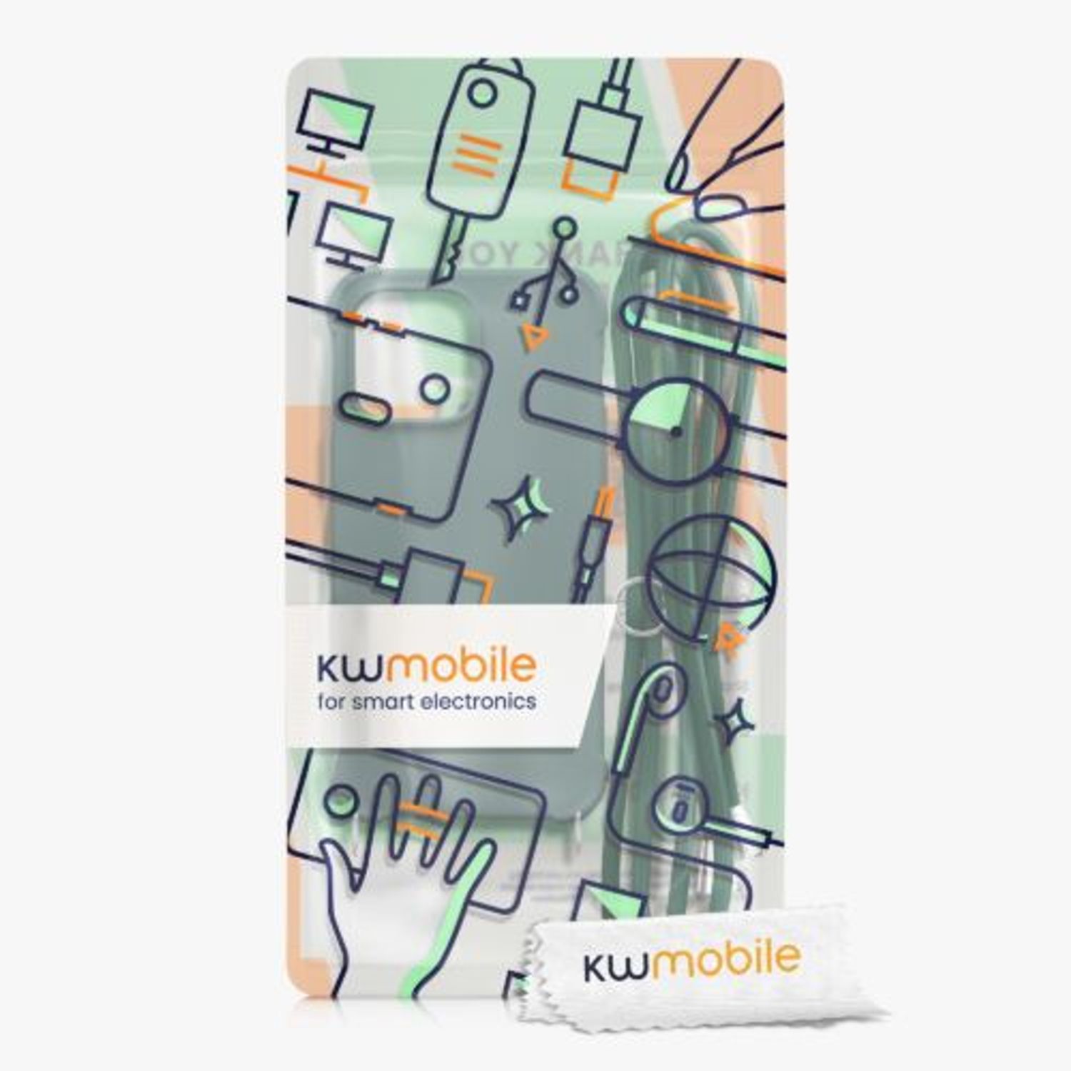 Husa Kwmobile pentru Apple iPhone 14 Pro Max, Silicon, Verde, 59119.80 fotografia produsului View 7 L