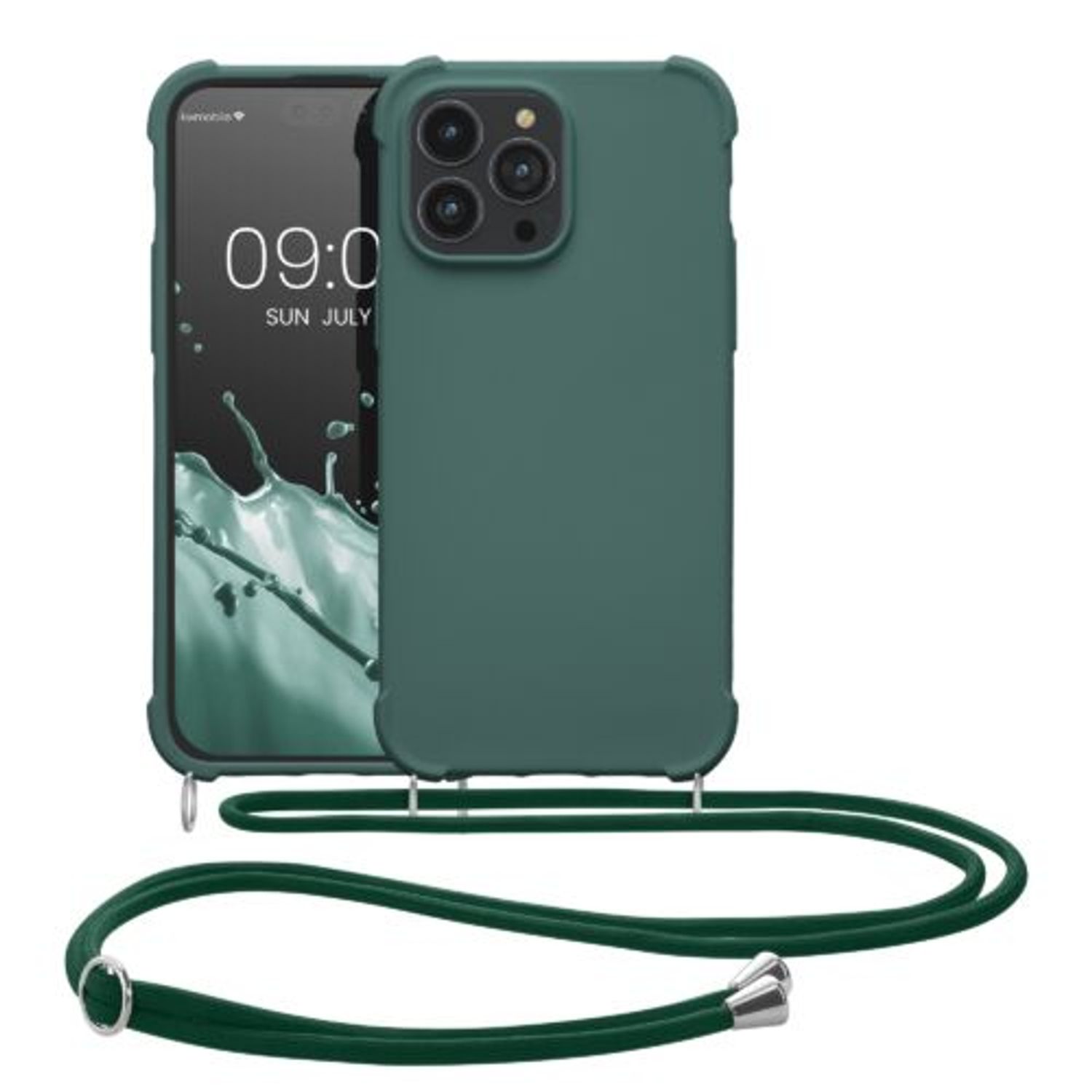 Husa Kwmobile pentru Apple iPhone 14 Pro Max, Silicon, Verde, 59119.80 fotografia produsului