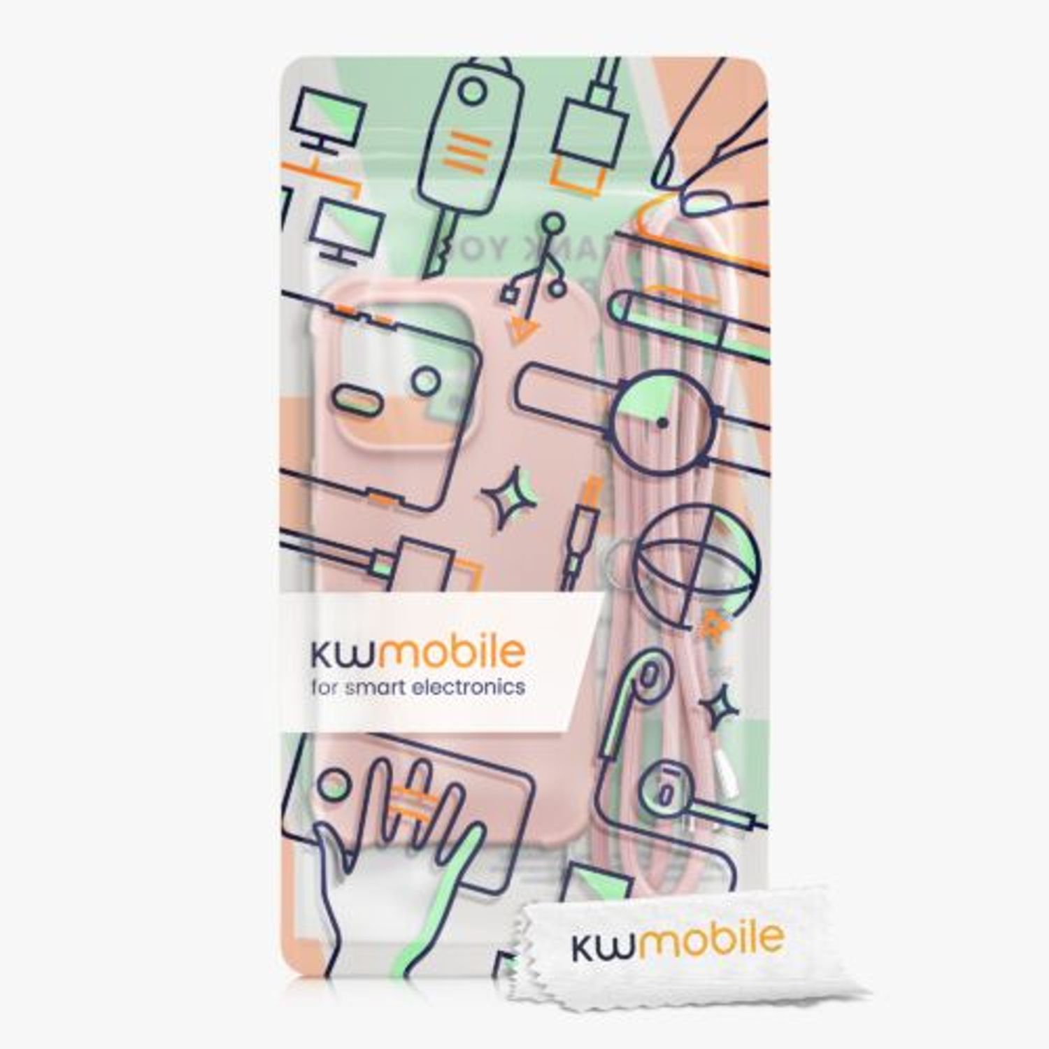 Husa Kwmobile pentru Apple iPhone 14 Pro, Silicon, Roz, 59118.154 fotografia produsului View 7 L