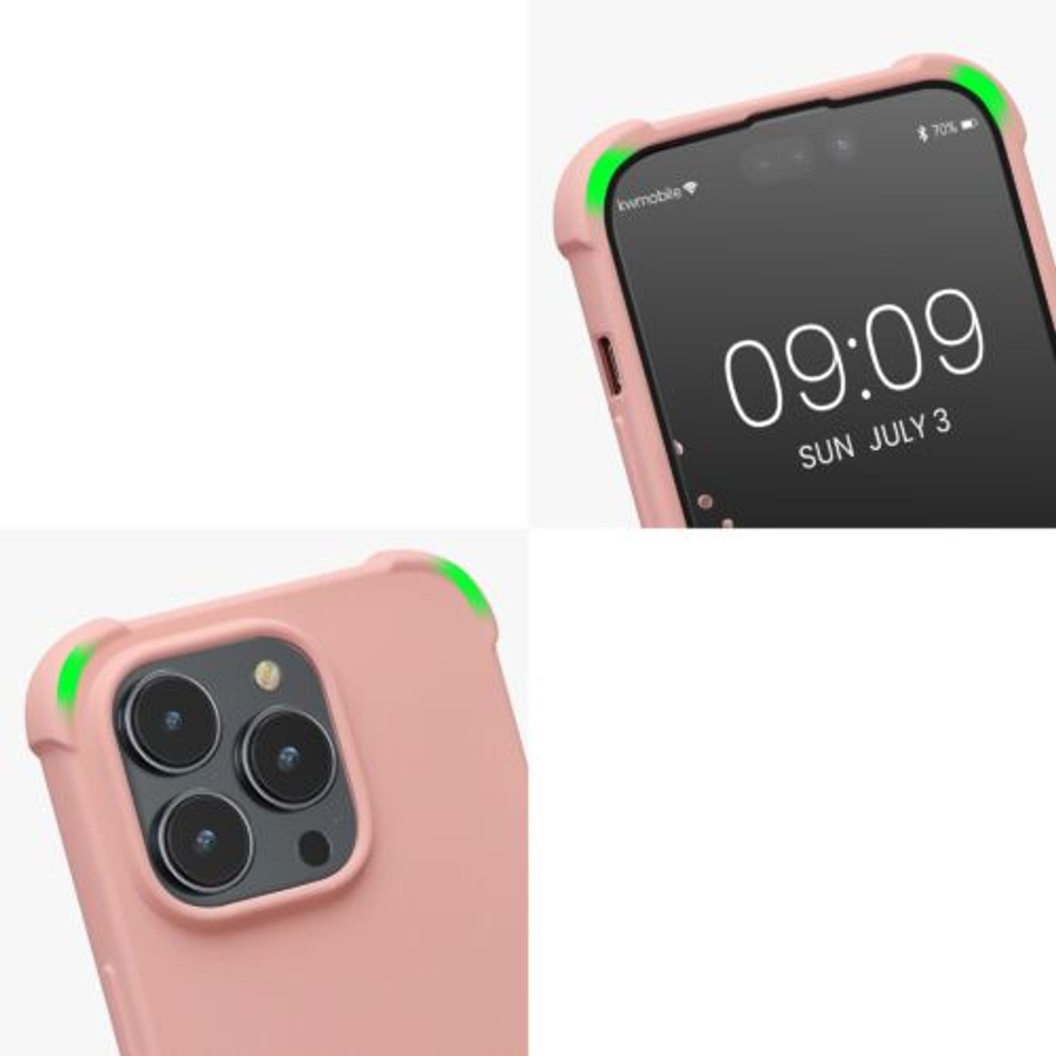 Husa Kwmobile pentru Apple iPhone 14 Pro, Silicon, Roz, 59118.154 fotografia produsului View 8 L