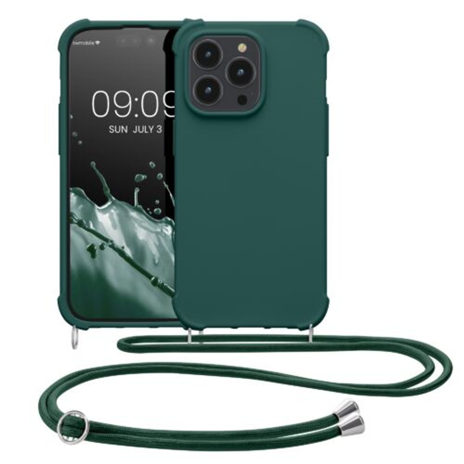 Husa Kwmobile pentru Apple iPhone 14 Pro, Silicon, Verde, 59118.80 fotografia produsului
