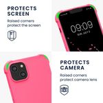 Husa Kwmobile pentru Apple iPhone 14 Plus, Silicon, Roz, 59117.77 fotografia produsului View 3 S