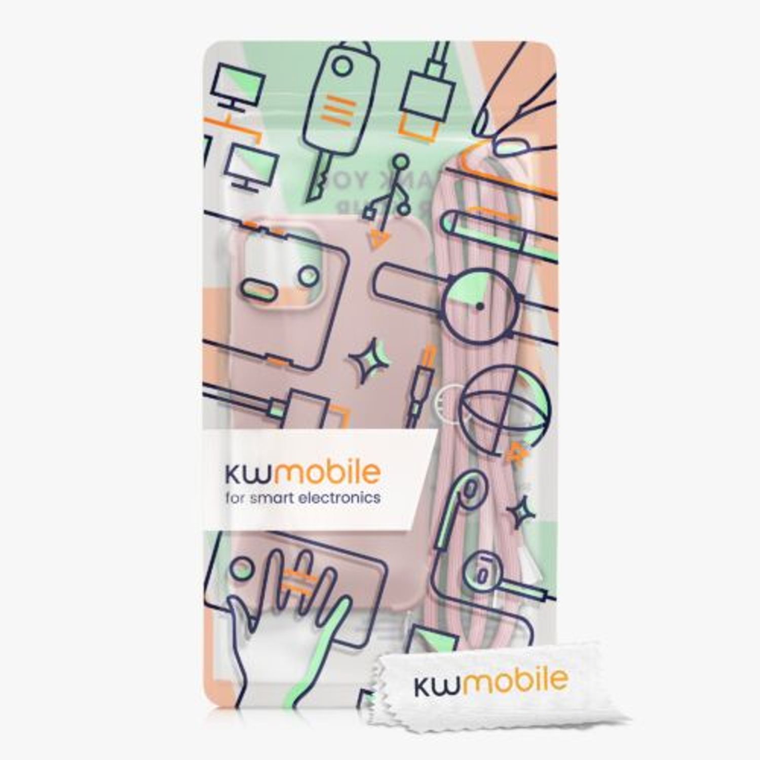 Husa Kwmobile pentru Apple iPhone 14, Silicon, Roz, 59116.154 fotografia produsului View 7 L
