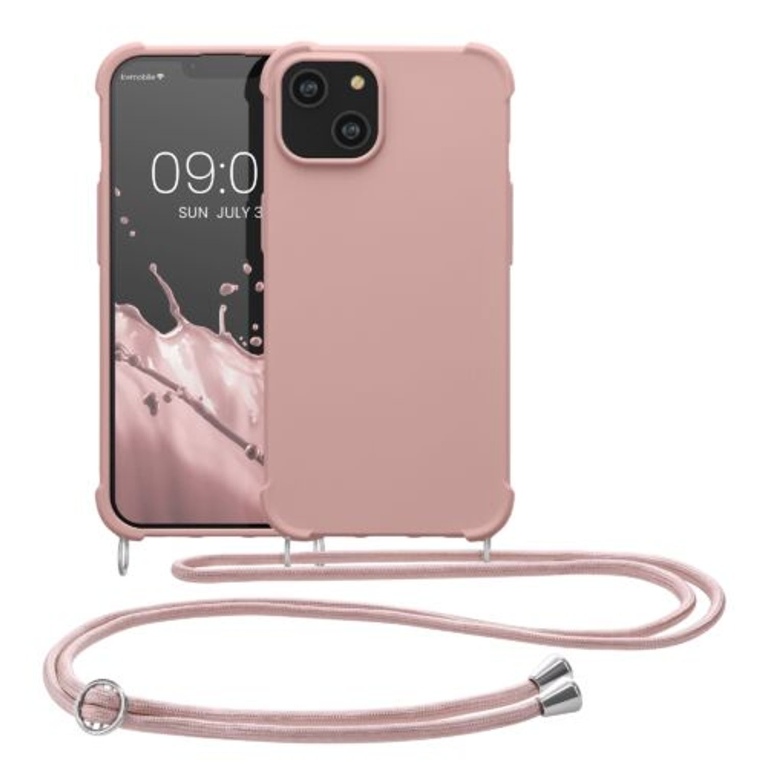 Husa Kwmobile pentru Apple iPhone 14, Silicon, Roz, 59116.154 fotografia produsului