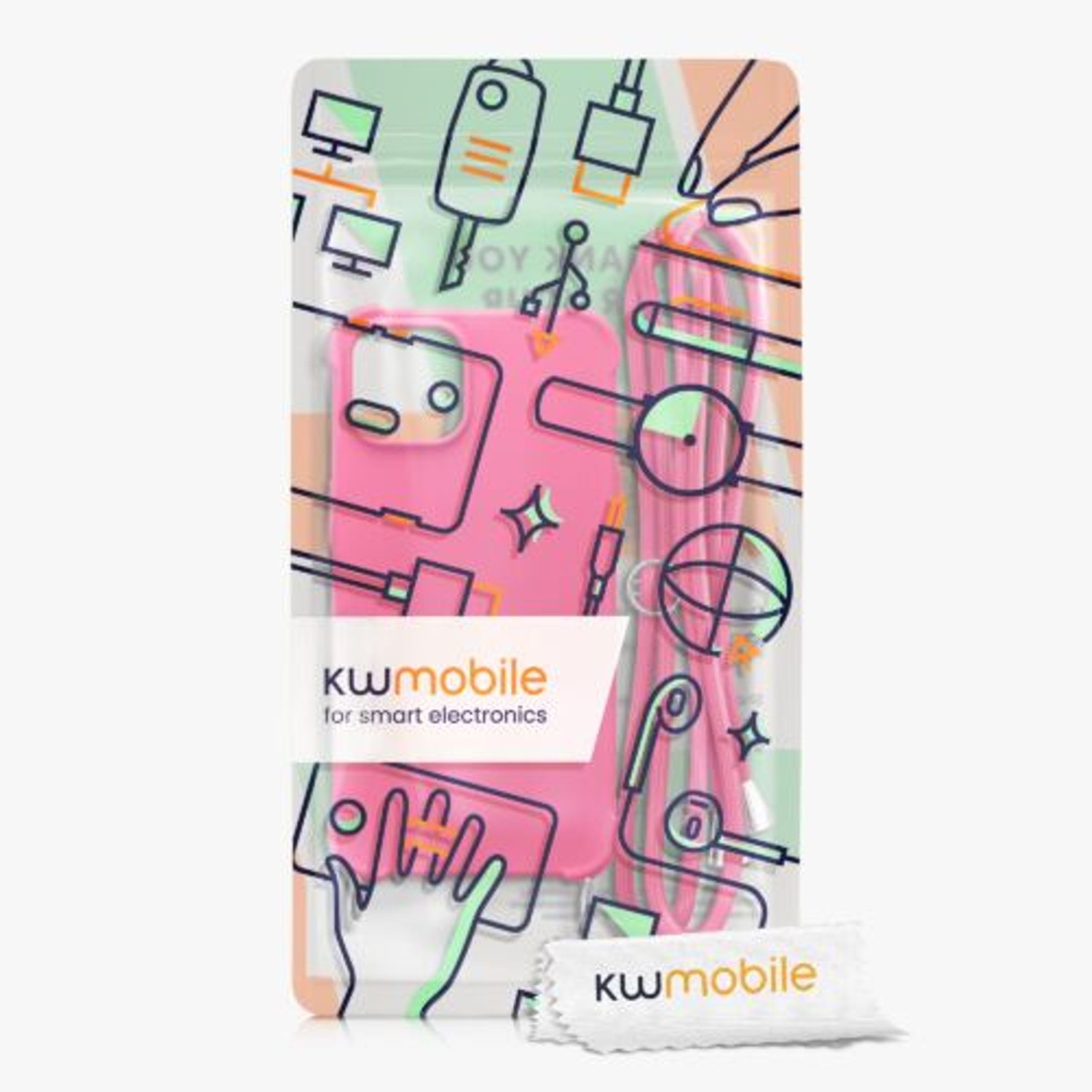 Husa Kwmobile pentru Apple iPhone 14, Silicon, Roz, 59116.77 fotografia produsului View 8 L