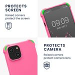 Husa Kwmobile pentru Apple iPhone 14, Silicon, Roz, 59116.77 fotografia produsului View 4 S