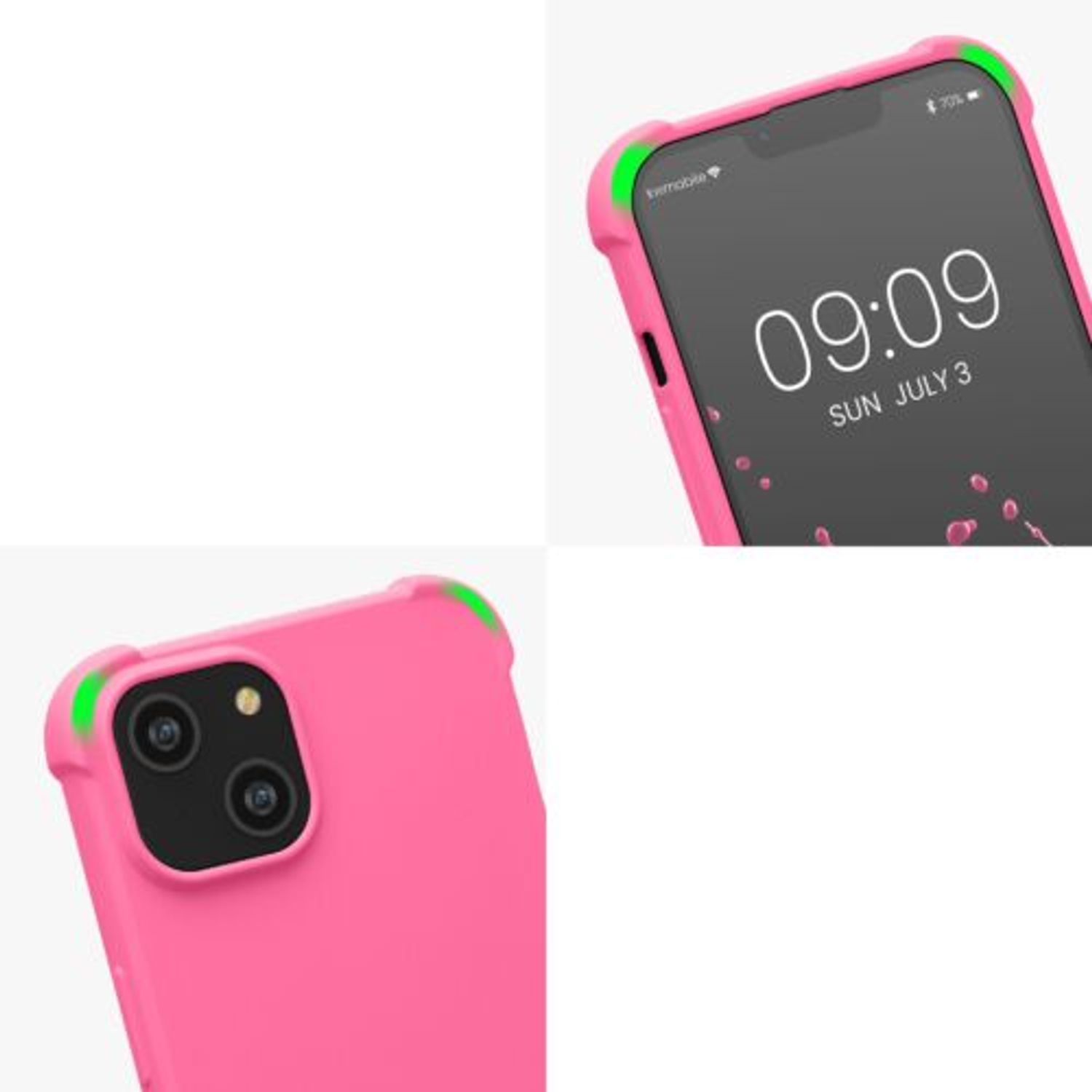 Husa Kwmobile pentru Apple iPhone 14, Silicon, Roz, 59116.77 fotografia produsului View 9 L