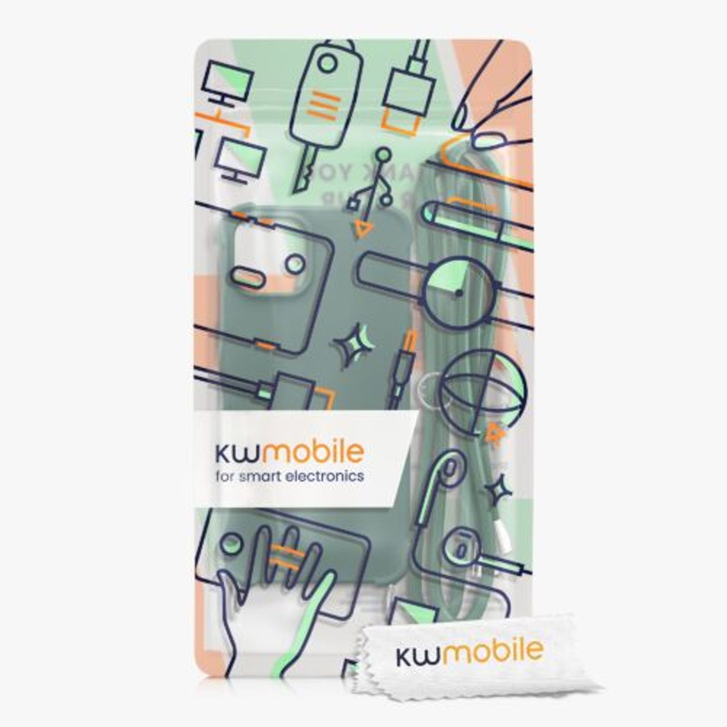 Husa Kwmobile pentru Apple iPhone 14, Silicon, Verde, 59116.80 fotografia produsului View 7 L