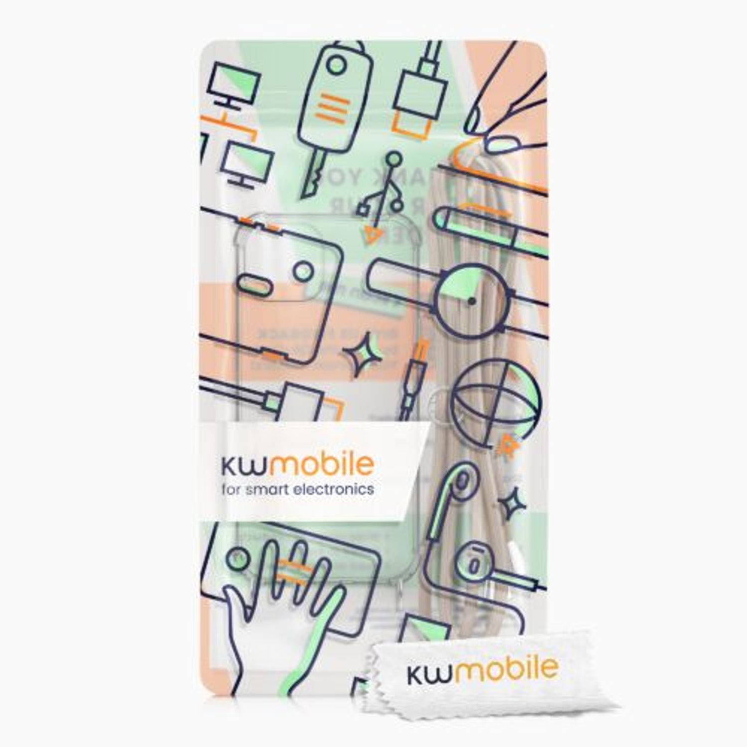 Husa Kwmobile pentru Apple iPhone 14, Silicon, Transparent/Auriu, 59108.21 fotografia produsului View 9 L