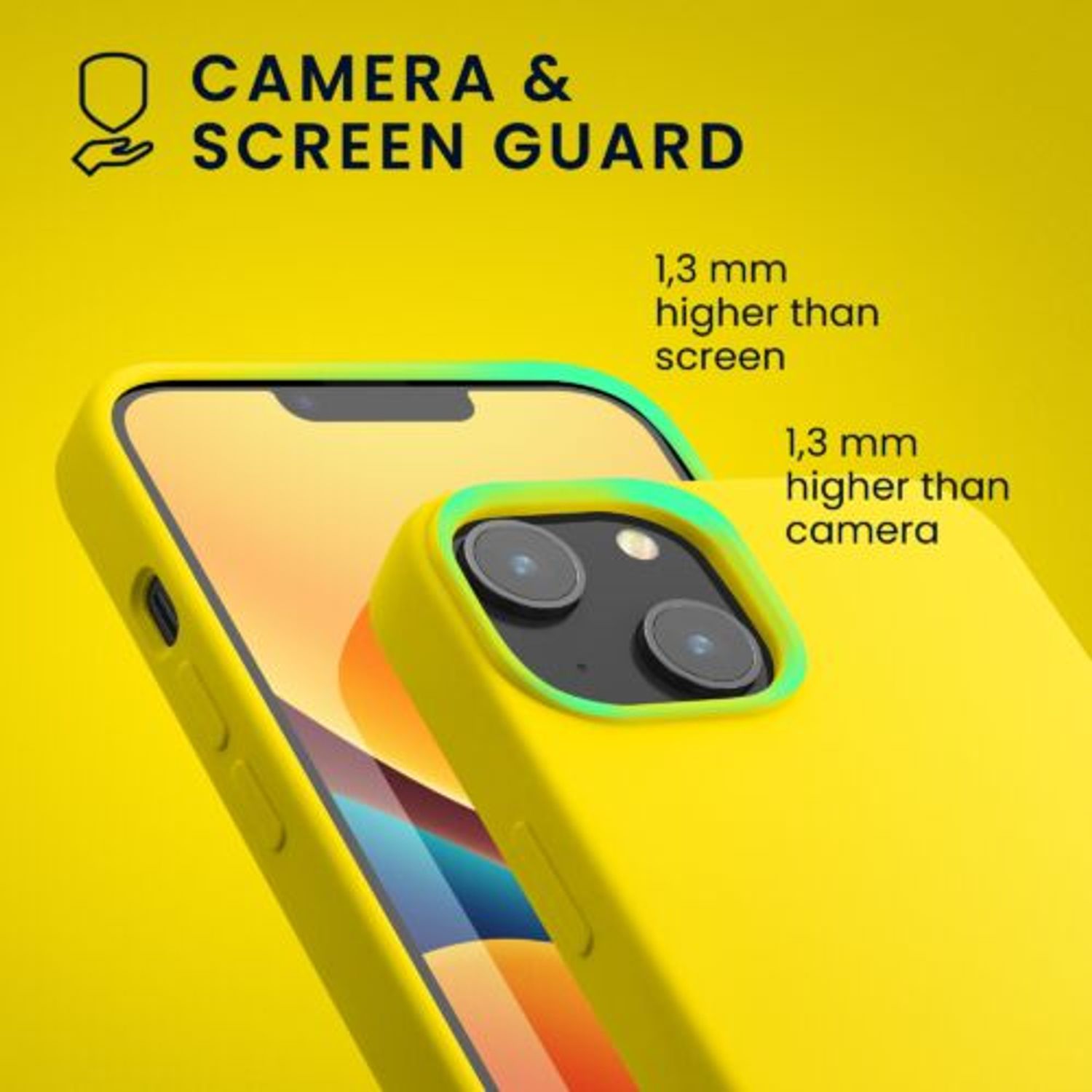 Husa Kwmobile pentru Apple iPhone 14, Silicon, Galben, 59071.165 fotografia produsului View 3 L