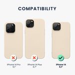 Husa Kwmobile pentru Apple iPhone 14, Silicon, Crem, 59071.16 fotografia produsului View 2 S