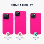 Husa Kwmobile pentru Apple iPhone 14, Silicon, Roz, 59071.77 fotografia produsului View 2 S