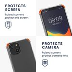 Husa Kwmobile pentru Apple iPhone 14, Silicon, Transparent/Negru, 59108.01 fotografia produsului View 3 S