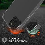 Husa Kwmobile pentru Apple iPhone 14, Silicon, Transparent/Negru, 59108.01 fotografia produsului View 2 S