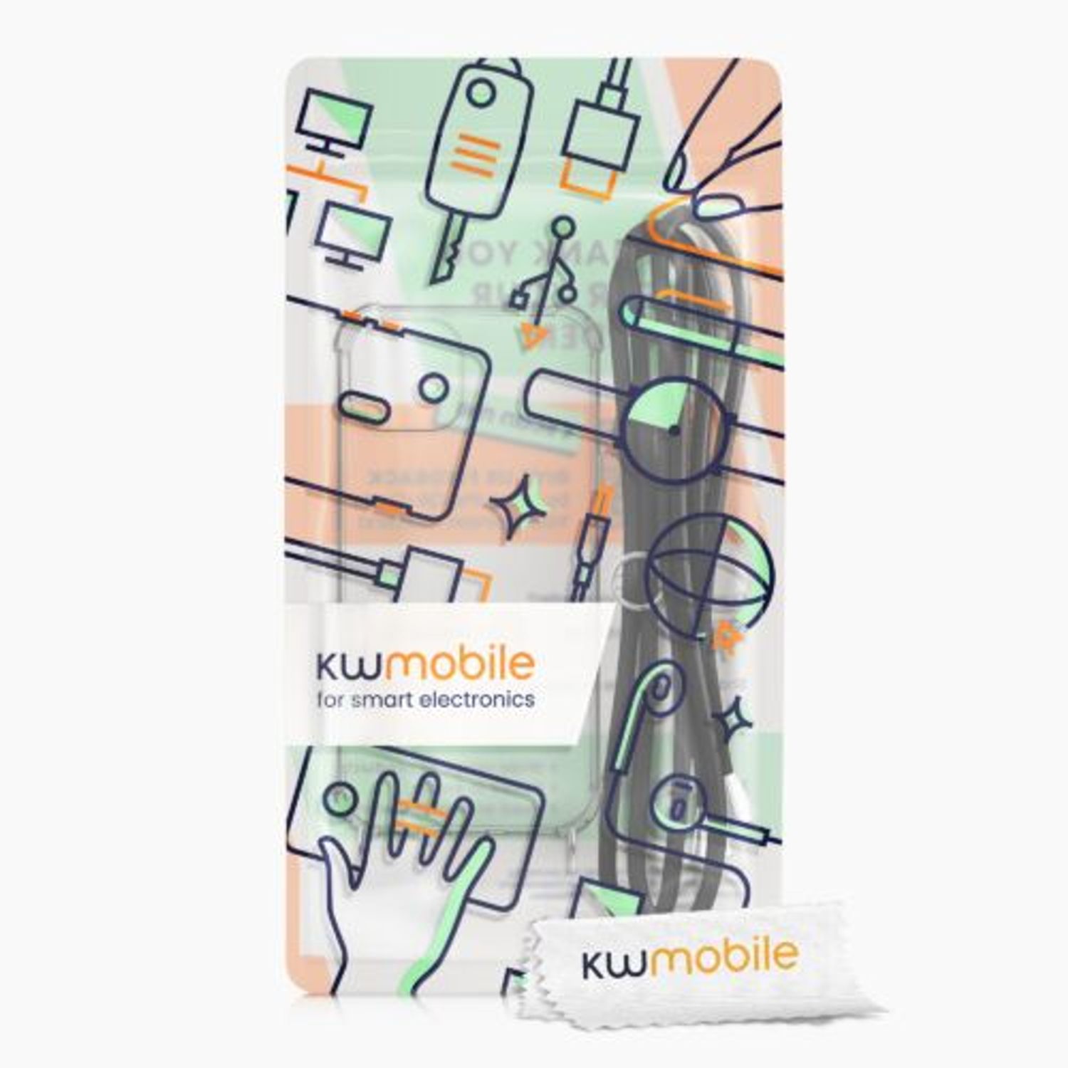 Husa Kwmobile pentru Apple iPhone 14, Silicon, Transparent/Negru, 59108.01 fotografia produsului View 7 L