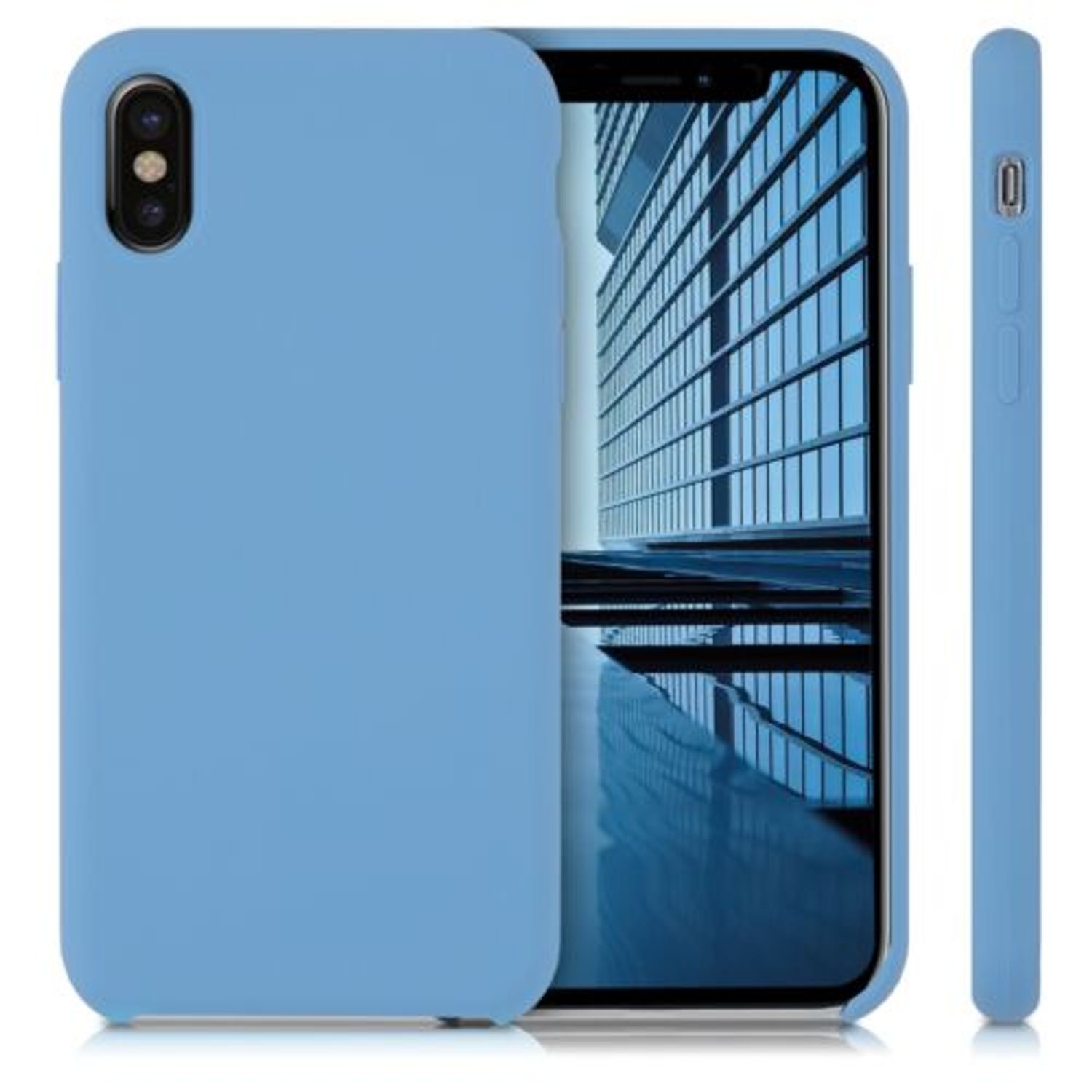 Husa pentru Apple iPhone X/iPhone XS, Silicon, Albastru, 42495.188 fotografia produsului View 2 L