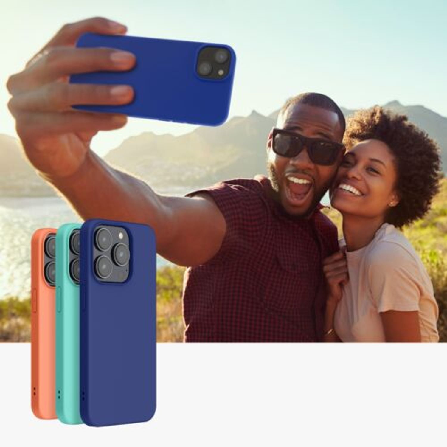 Husa Kwmobile pentru Apple iPhone 14 Plus, Silicon, Albastru, 59076.134 fotografia produsului View 7 L