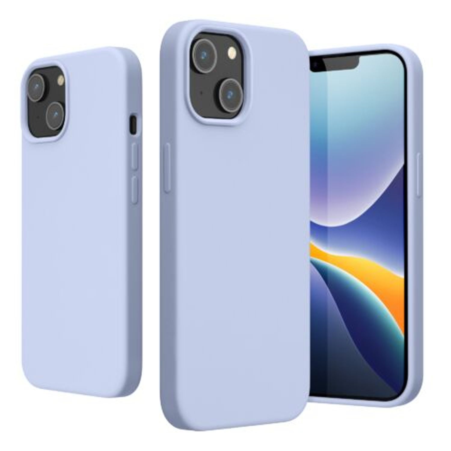 Husa Kwmobile pentru Apple iPhone 14, Silicon, Albastru, 59071.58 fotografia produsului