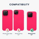 Husa Kwmobile pentru Apple iPhone 14 Pro, Silicon, Roz, 59073.77 fotografia produsului View 2 S