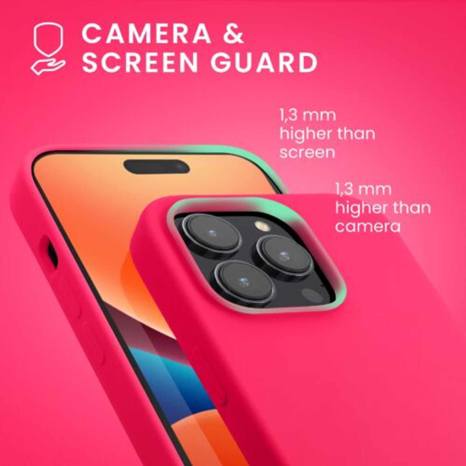 Husa Kwmobile pentru Apple iPhone 14 Pro, Silicon, Roz, 59073.77 fotografia produsului View 6 L
