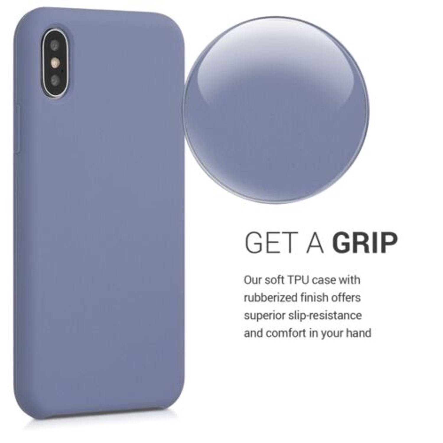 Husa pentru Apple iPhone X/iPhone XS, Silicon, Mov, 42495.130 fotografia produsului View 4 L