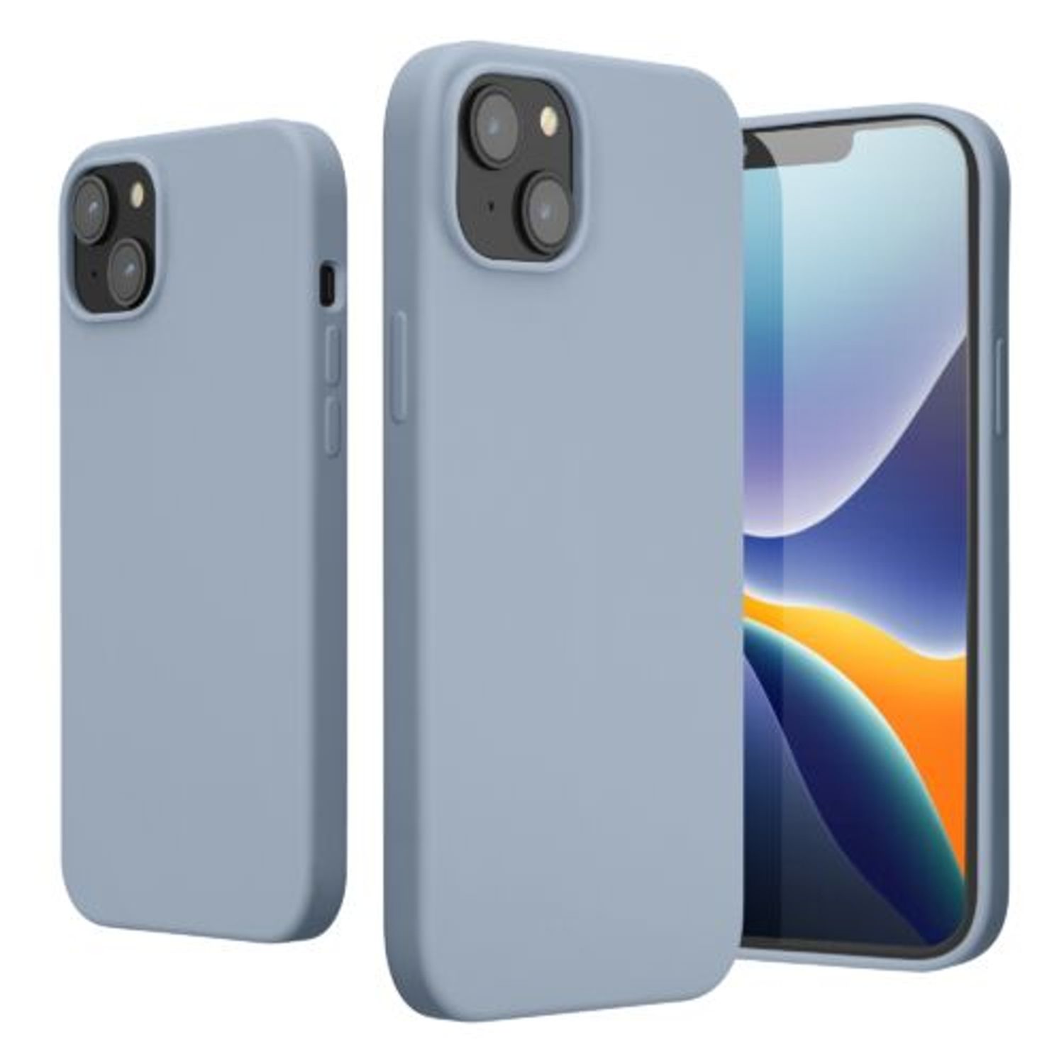 Husa Kwmobile pentru Apple iPhone 14 Plus, Silicon, Albastru, 59072.58 fotografia produsului