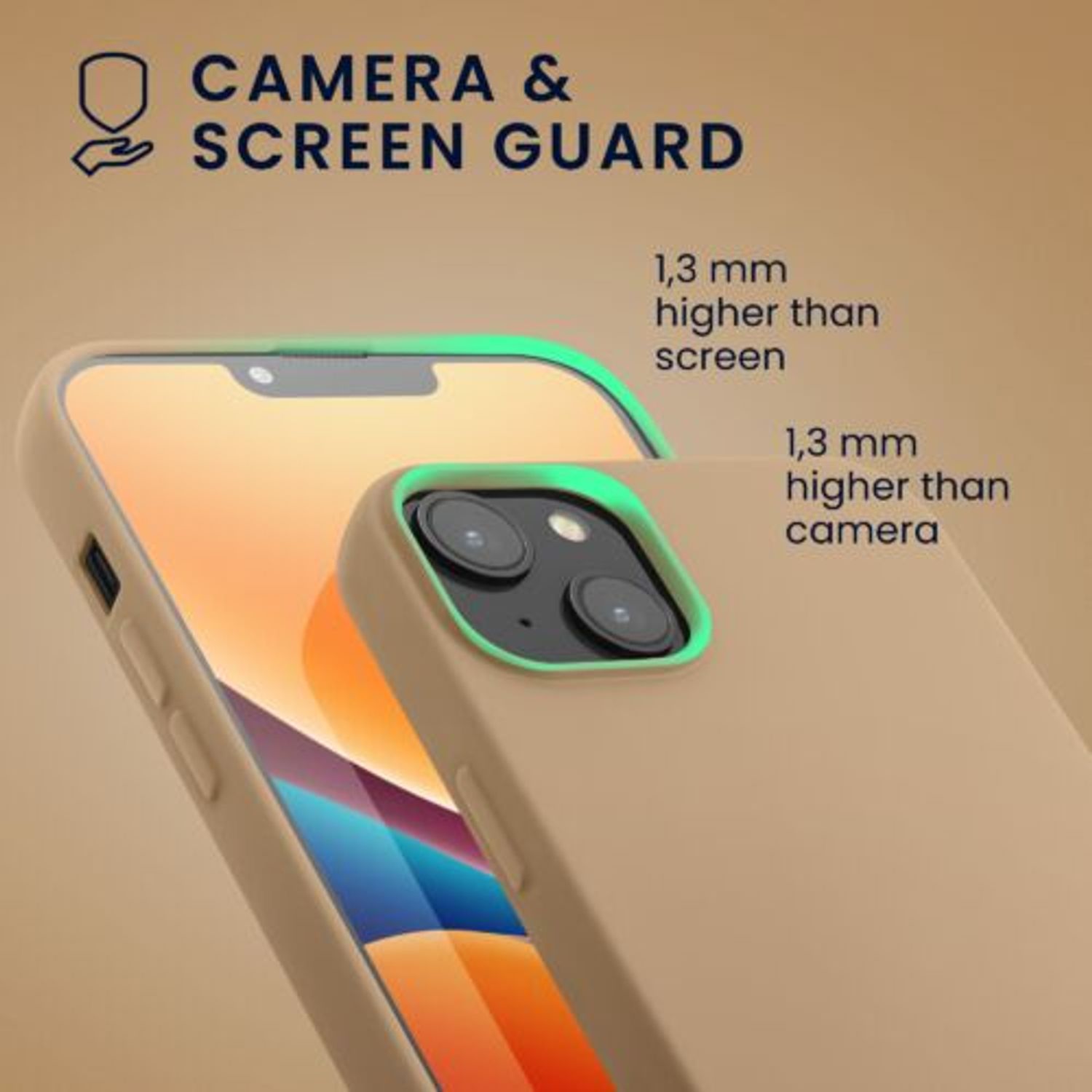Husa Kwmobile pentru Apple iPhone 14 Plus, Silicon, Crem, 59080.154 fotografia produsului View 11 L
