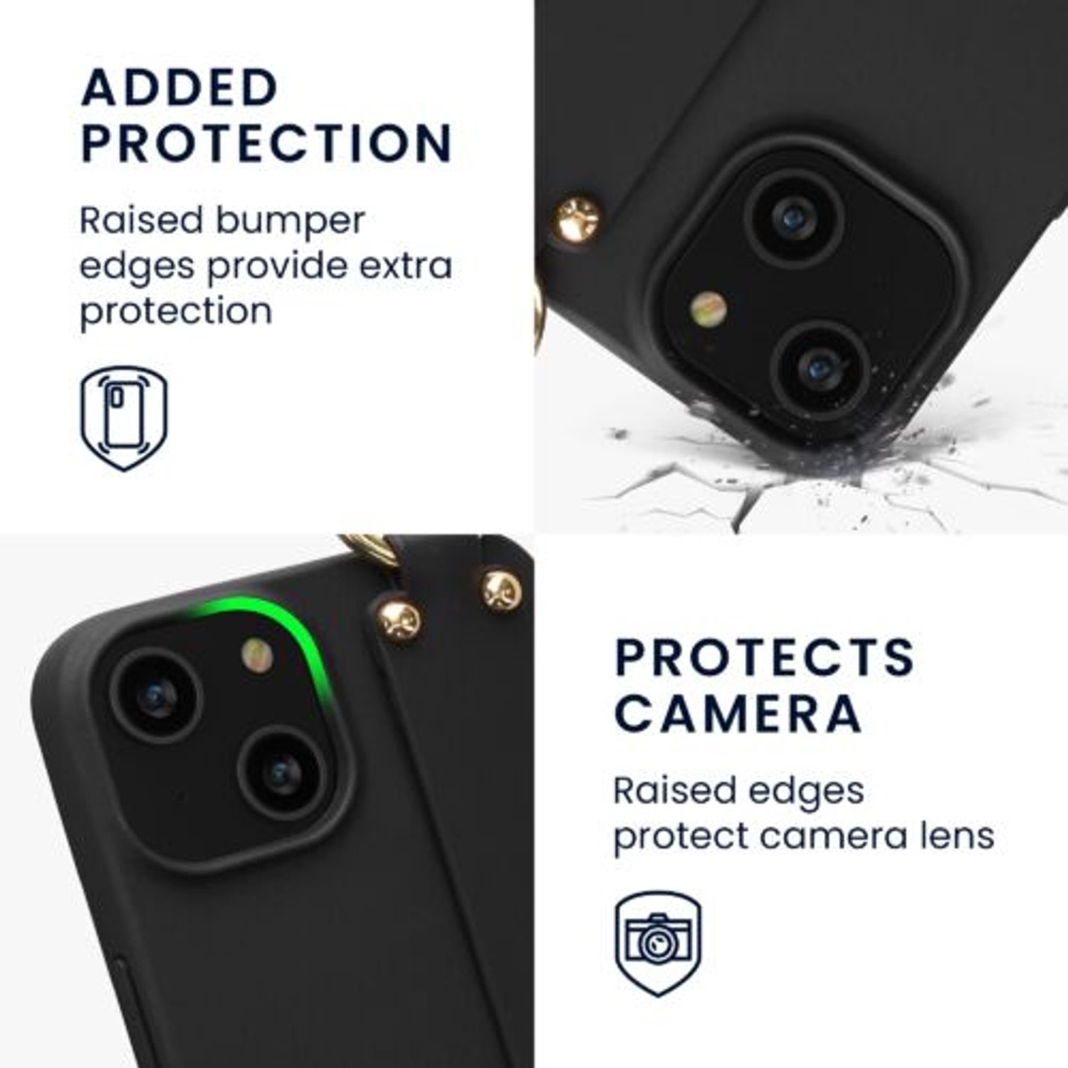 Husa Kwmobile pentru Apple iPhone 14, Silicon, Negru, 59094.01 fotografia produsului View 2 L