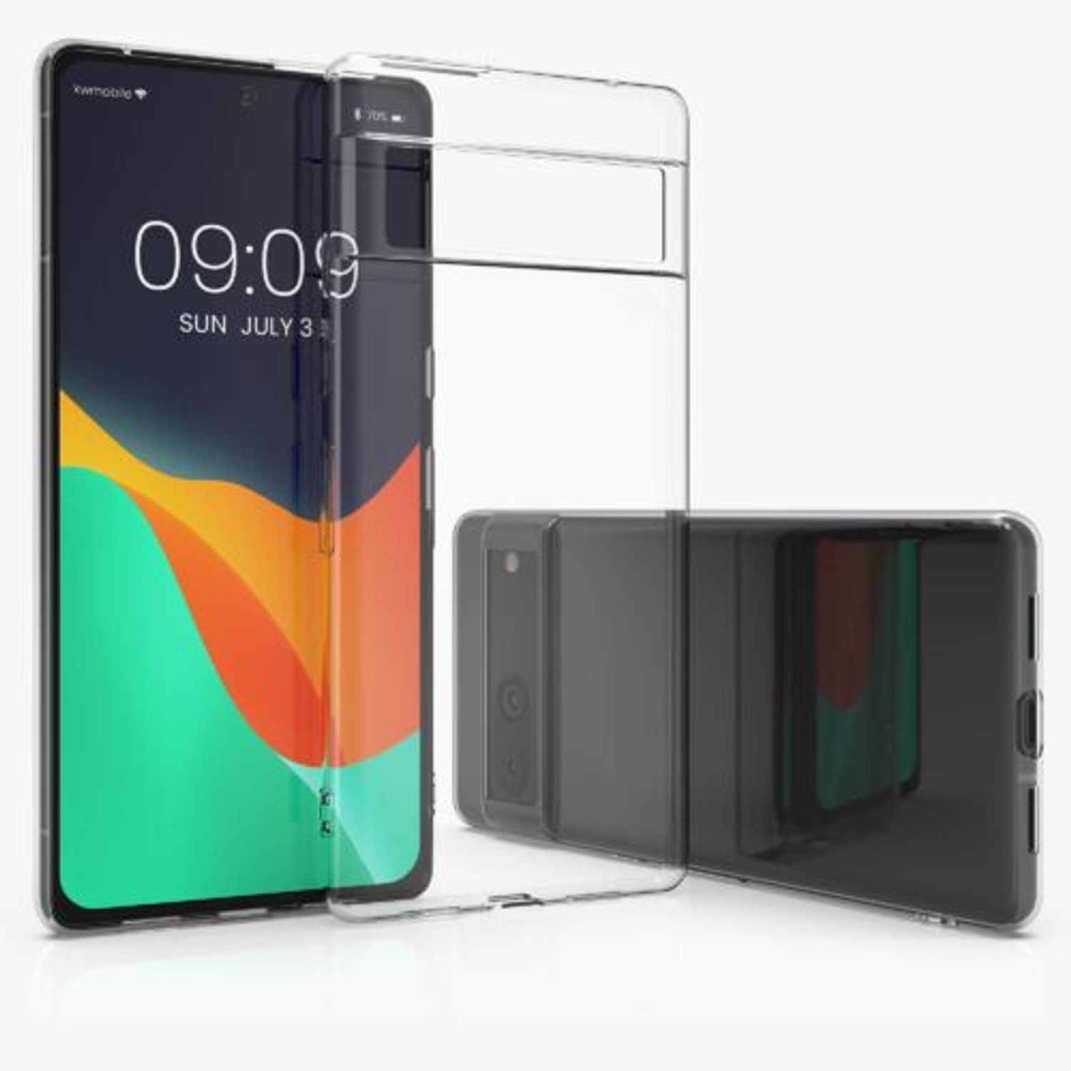 Husa Kwmobile pentru Google Pixel 7, Silicon, Transparent, 59086.03 fotografia produsului View 3 L