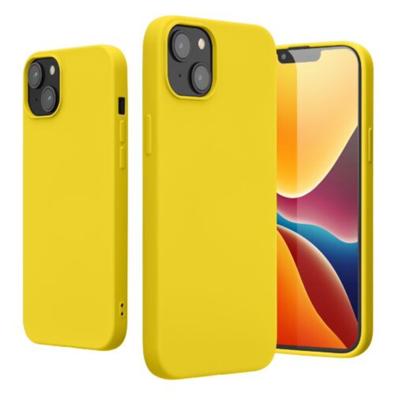 Husa Kwmobile pentru Apple iPhone 14 Plus, Silicon, Galben, 59080.165 fotografia produsului