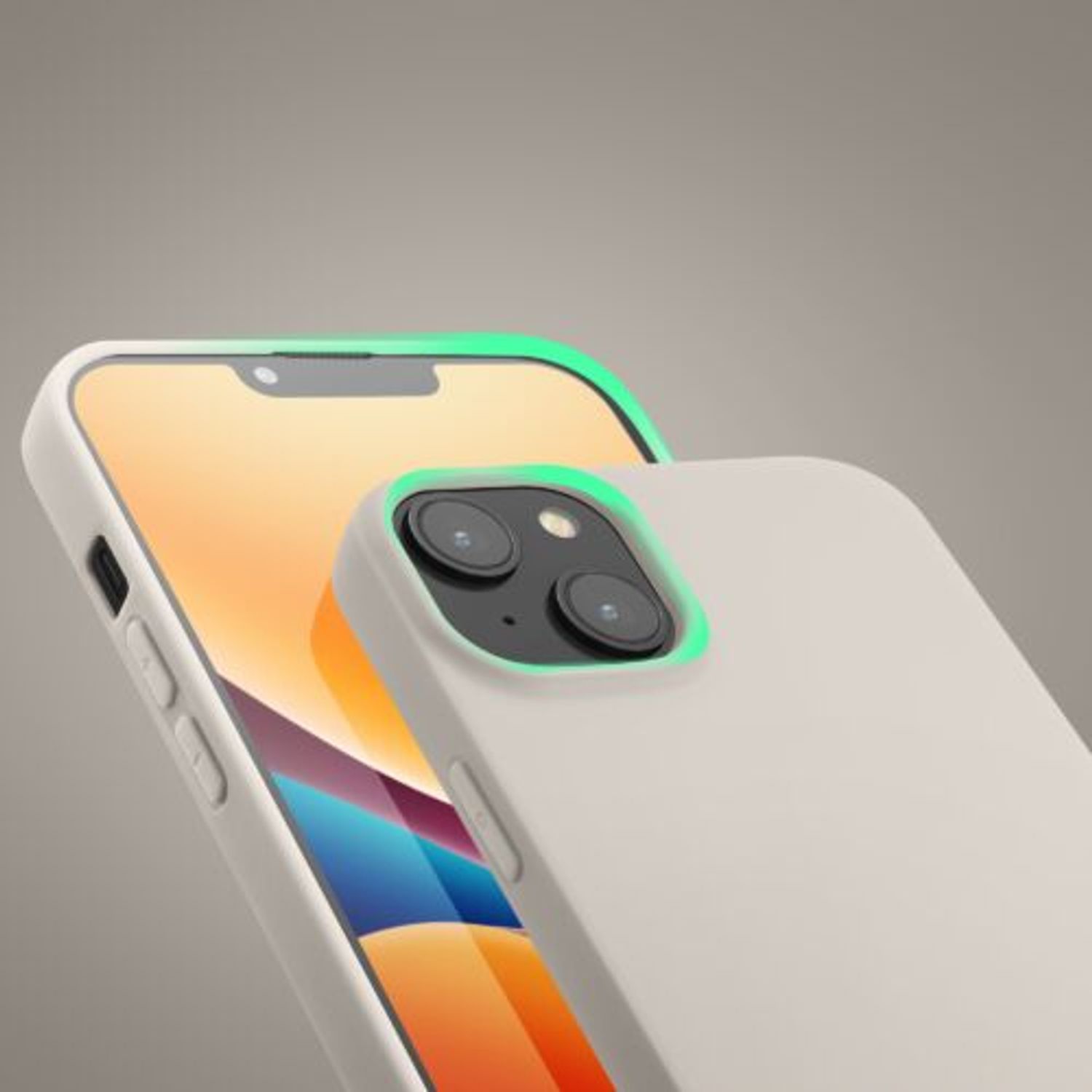 Husa Kwmobile pentru Apple iPhone 14 Plus, Silicon, Bej, 59076.96 fotografia produsului View 12 L