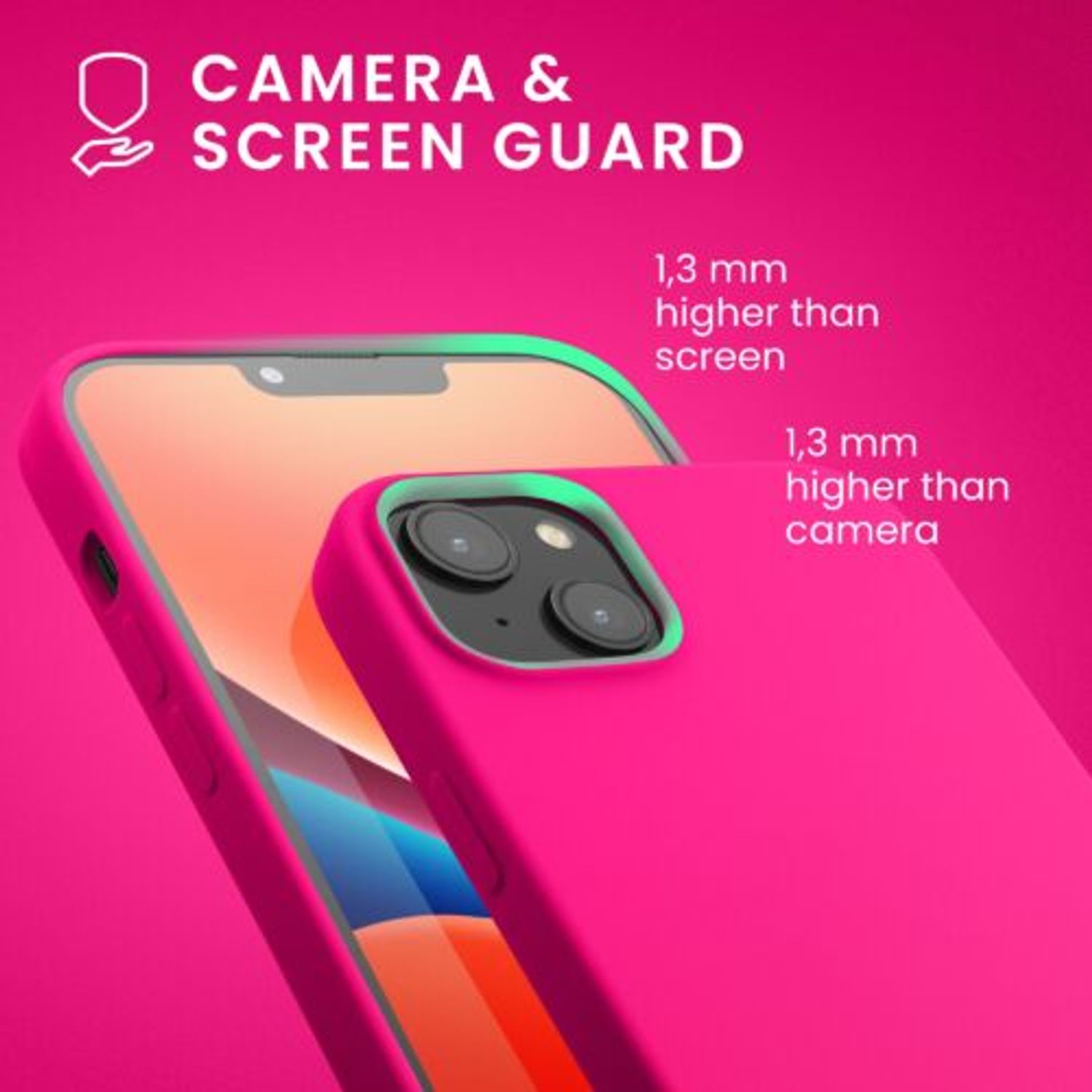 Husa Kwmobile pentru Apple iPhone 14 Plus, Silicon, Roz, 59072.77 fotografia produsului View 5 L