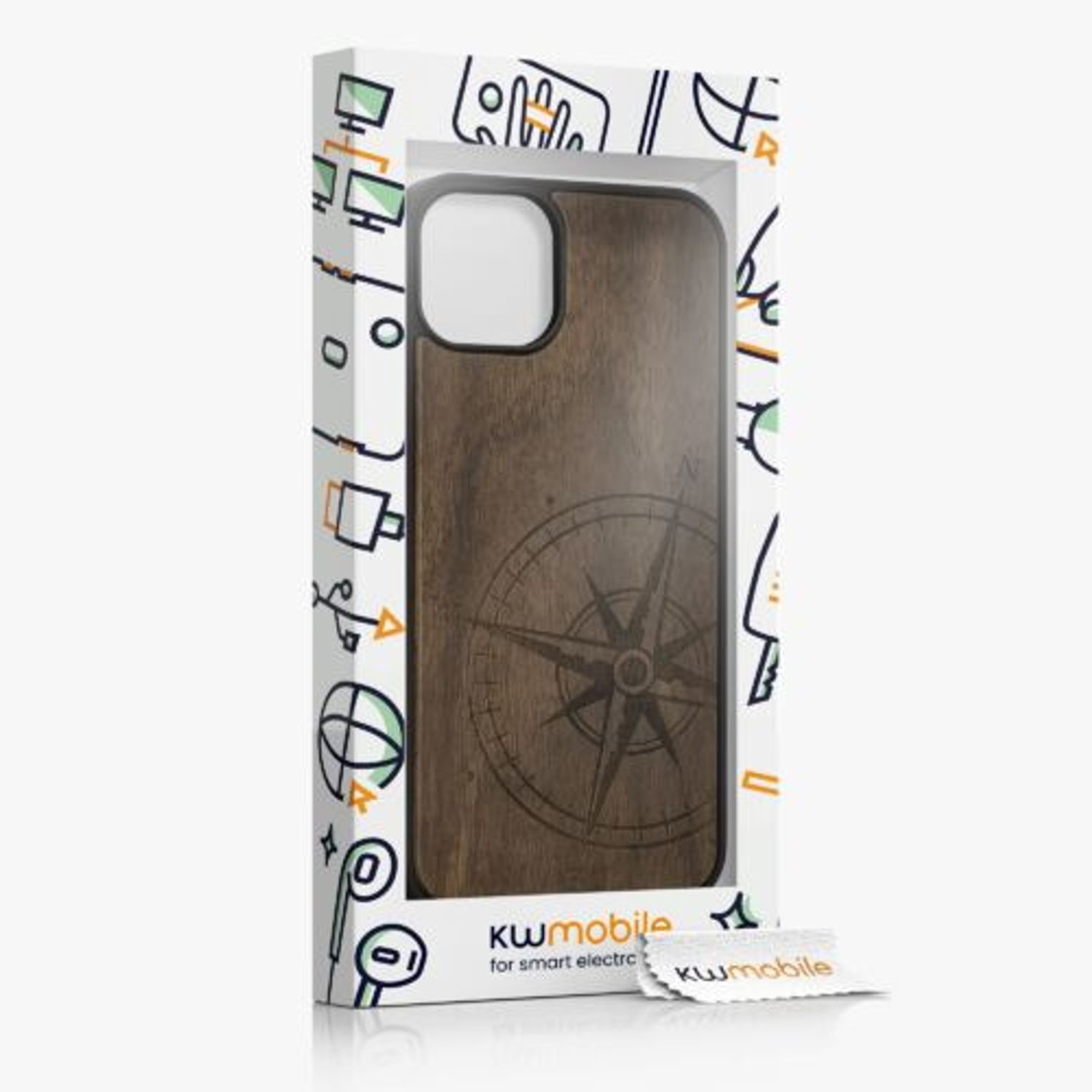 Husa Kwmobile pentru Apple iPhone 14 Plus, Lemn, Maro, 59125.01 fotografia produsului View 8 L