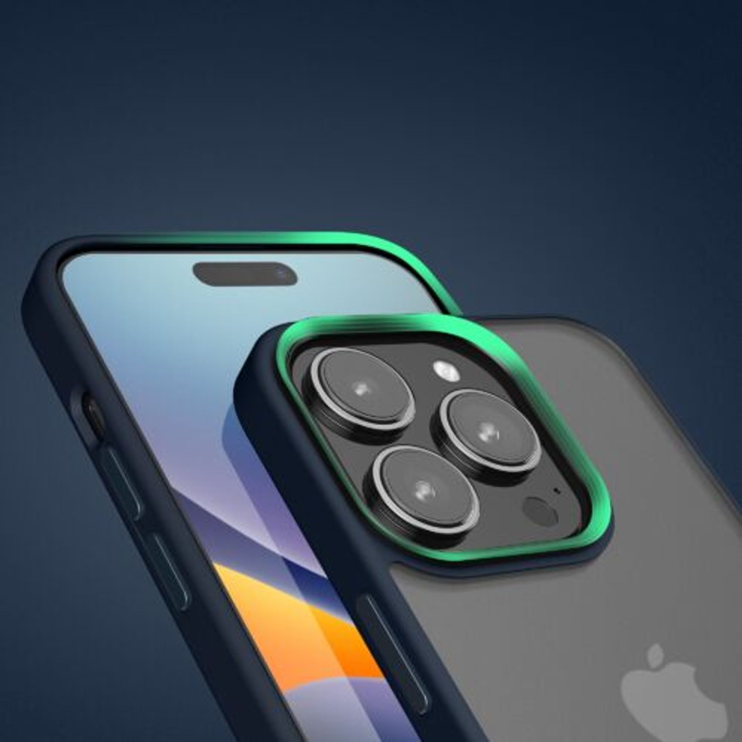 Husa Kwmobile pentru Apple iPhone 14 Pro, Silicon, Albastru/Transparent, 59091.17 fotografia produsului View 10 L