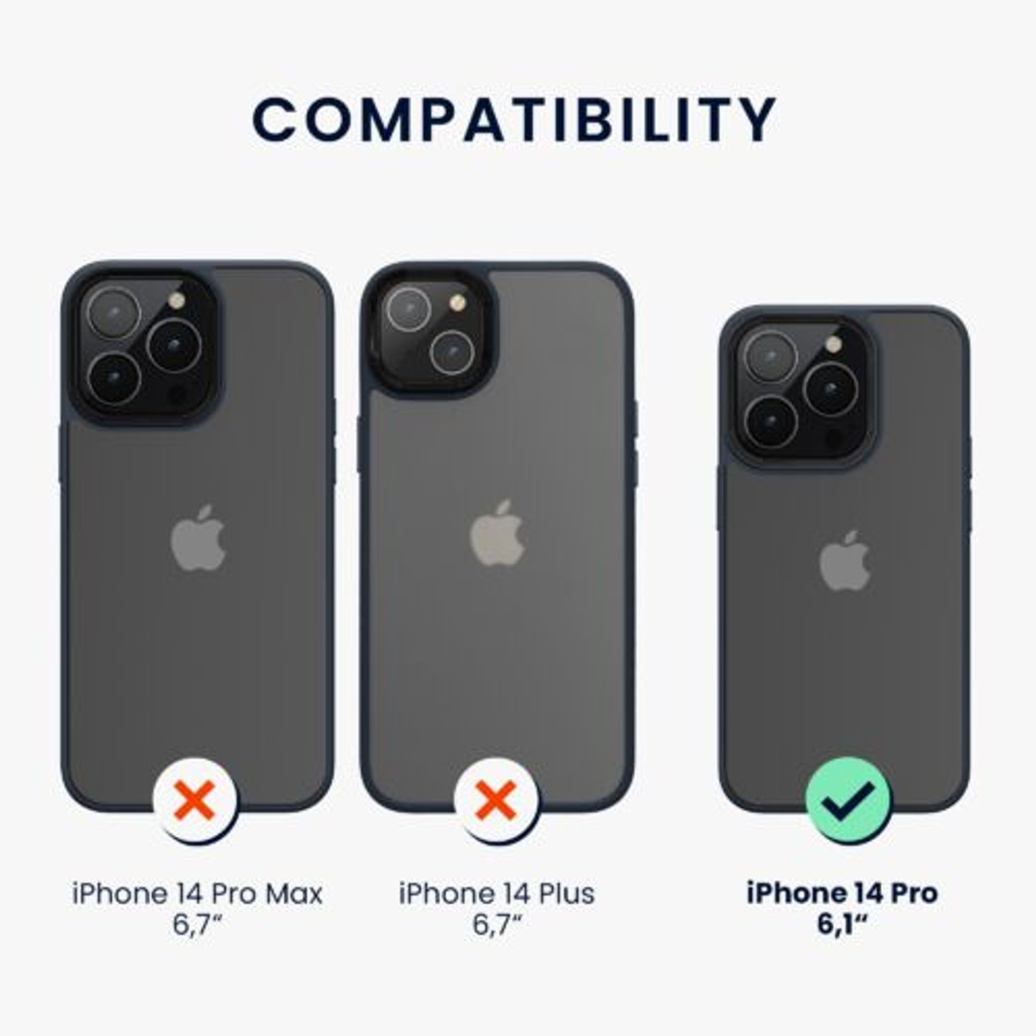 Husa Kwmobile pentru Apple iPhone 14 Pro, Silicon, Albastru/Transparent, 59091.17 fotografia produsului View 2 L