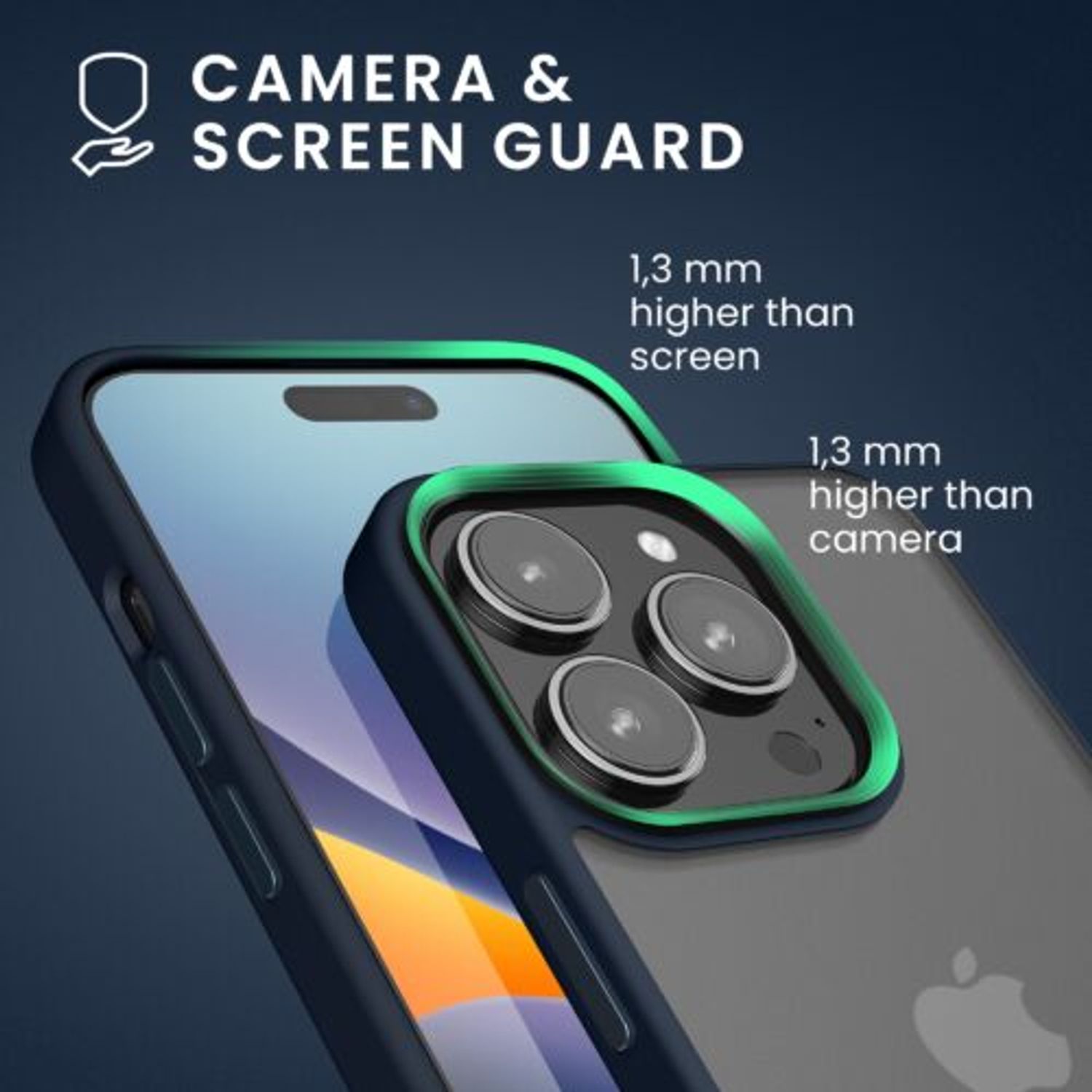 Husa Kwmobile pentru Apple iPhone 14 Pro, Silicon, Albastru/Transparent, 59091.17 fotografia produsului View 4 L