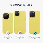 Husa Kwmobile pentru Apple iPhone 14 Pro Max, Silicon, Galben, 59074.149 fotografia produsului View 2 S