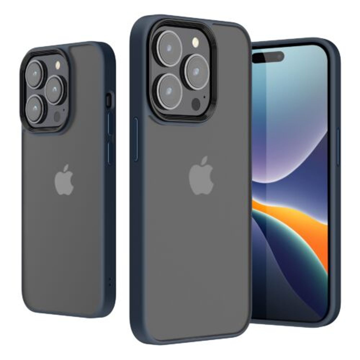 Husa Kwmobile pentru Apple iPhone 14 Pro, Silicon, Albastru/Transparent, 59091.17 fotografia produsului
