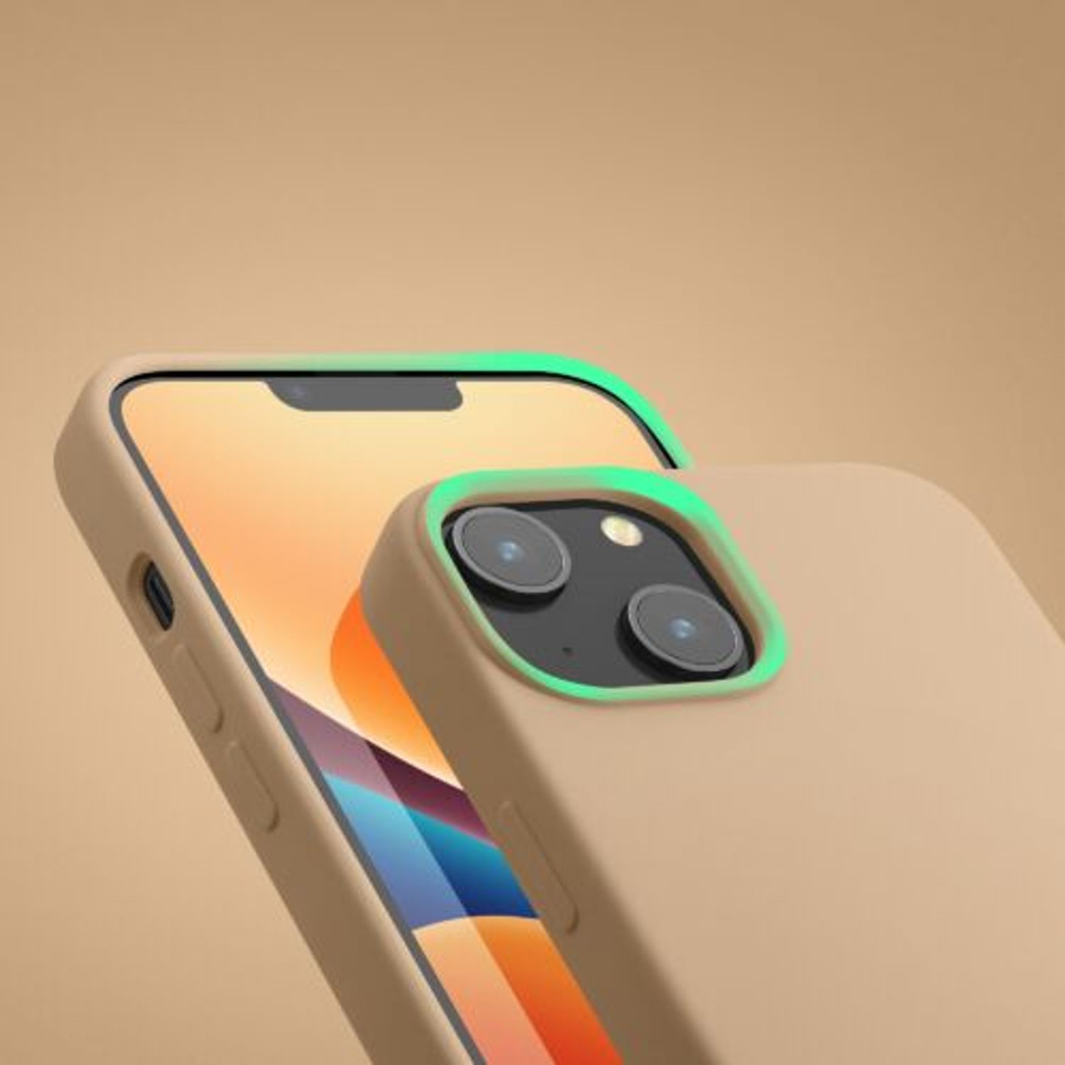 Husa Kwmobile pentru Apple iPhone 14, Silicon, Crem, 59071.154 fotografia produsului View 12 L