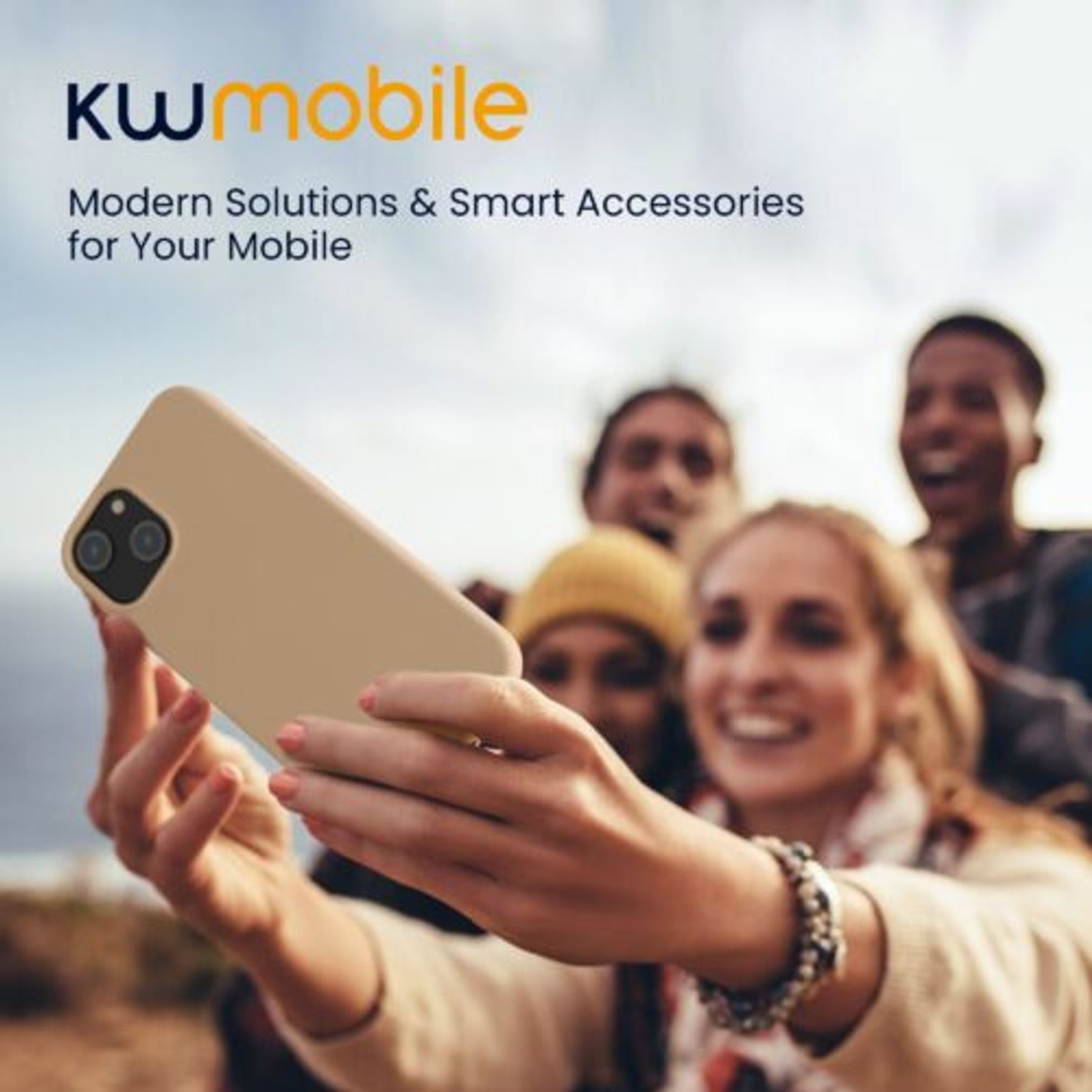 Husa Kwmobile pentru Apple iPhone 14, Silicon, Crem, 59071.154 fotografia produsului View 7 L