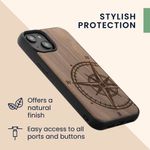 Husa Kwmobile pentru Apple iPhone 14, Lemn, Maro, 59124.01 fotografia produsului View 6 S