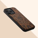 Husa Kwmobile pentru Apple iPhone 14 Pro Max, Lemn, Maro/Negru, 59127.02 fotografia produsului View 7 S