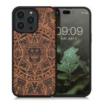 Husa Kwmobile pentru Apple iPhone 14 Pro Max, Lemn, Maro/Negru, 59127.02 fotografia produsului
