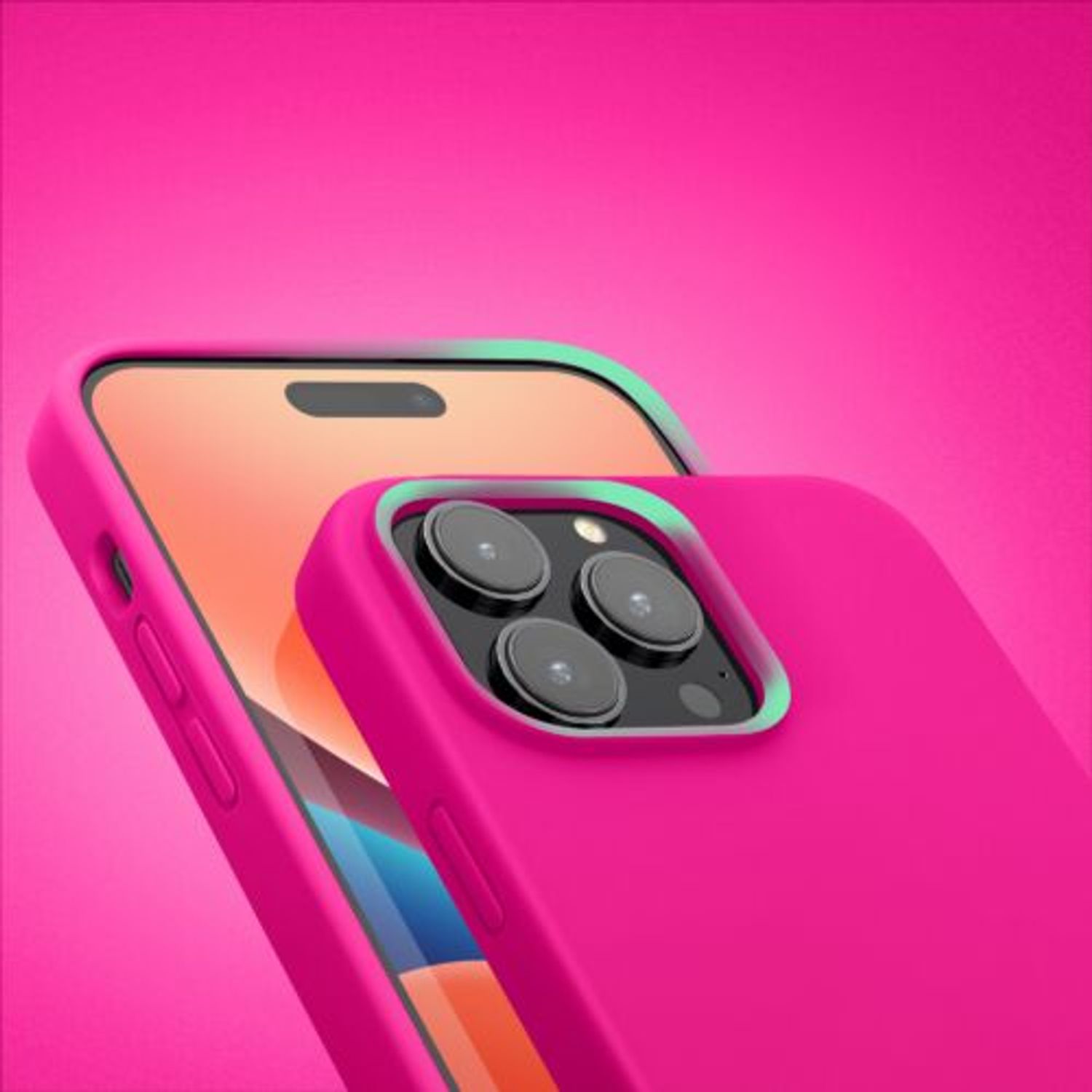 Husa Kwmobile pentru Apple iPhone 14 Pro Max, Silicon, Roz, 59074.77 fotografia produsului View 12 L