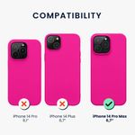Husa Kwmobile pentru Apple iPhone 14 Pro Max, Silicon, Roz, 59074.77 fotografia produsului View 2 S