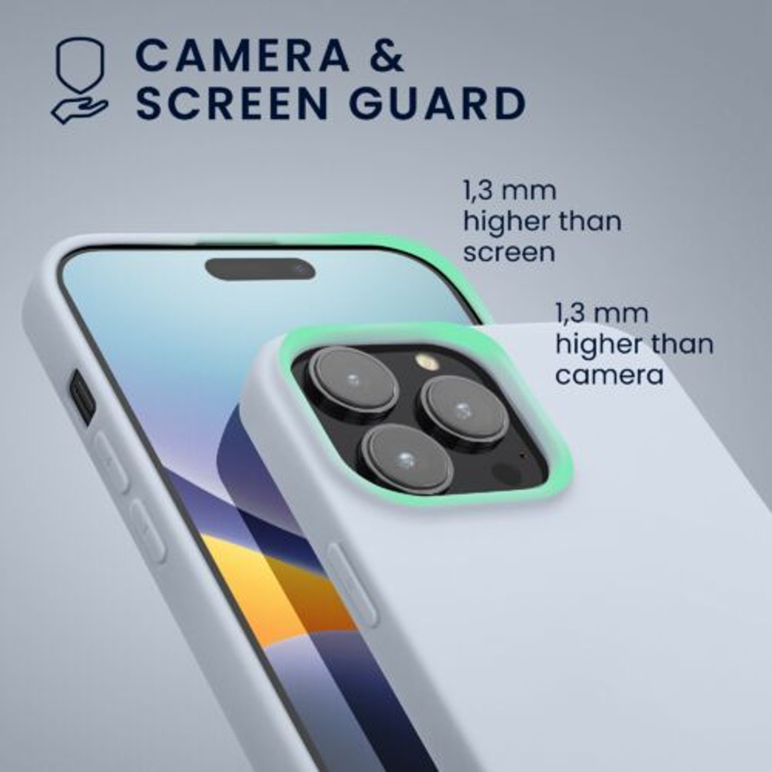 Husa Kwmobile pentru Apple iPhone 14 Pro Max, Silicon, Albastru, 59078.58 fotografia produsului View 6 L