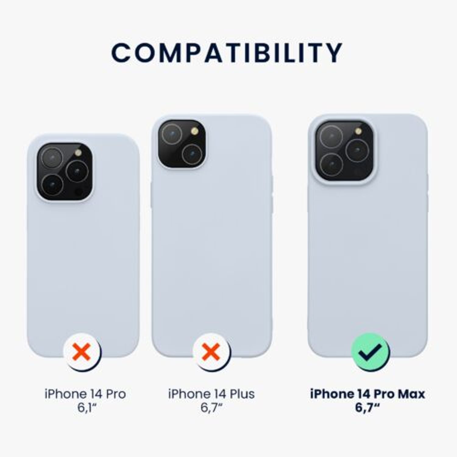 Husa Kwmobile pentru Apple iPhone 14 Pro Max, Silicon, Albastru, 59078.58 fotografia produsului View 2 L