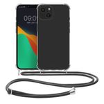 Husa Kwmobile pentru Apple iPhone 14 Plus, Silicon, Transparent/Gri, 59109.22 fotografia produsului