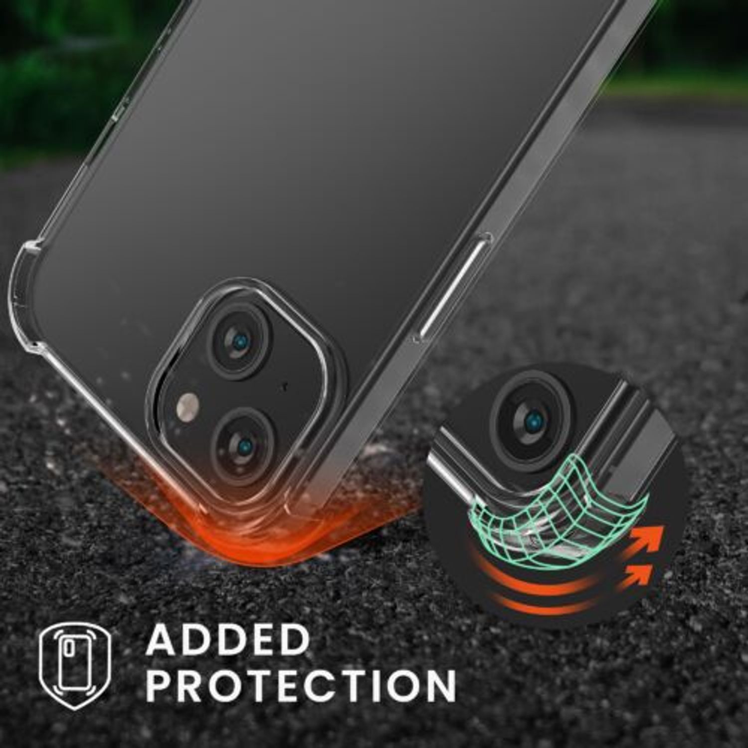 Husa Kwmobile pentru Apple iPhone 14 Plus, Silicon, Transparent/Gri, 59109.22 fotografia produsului View 2 L